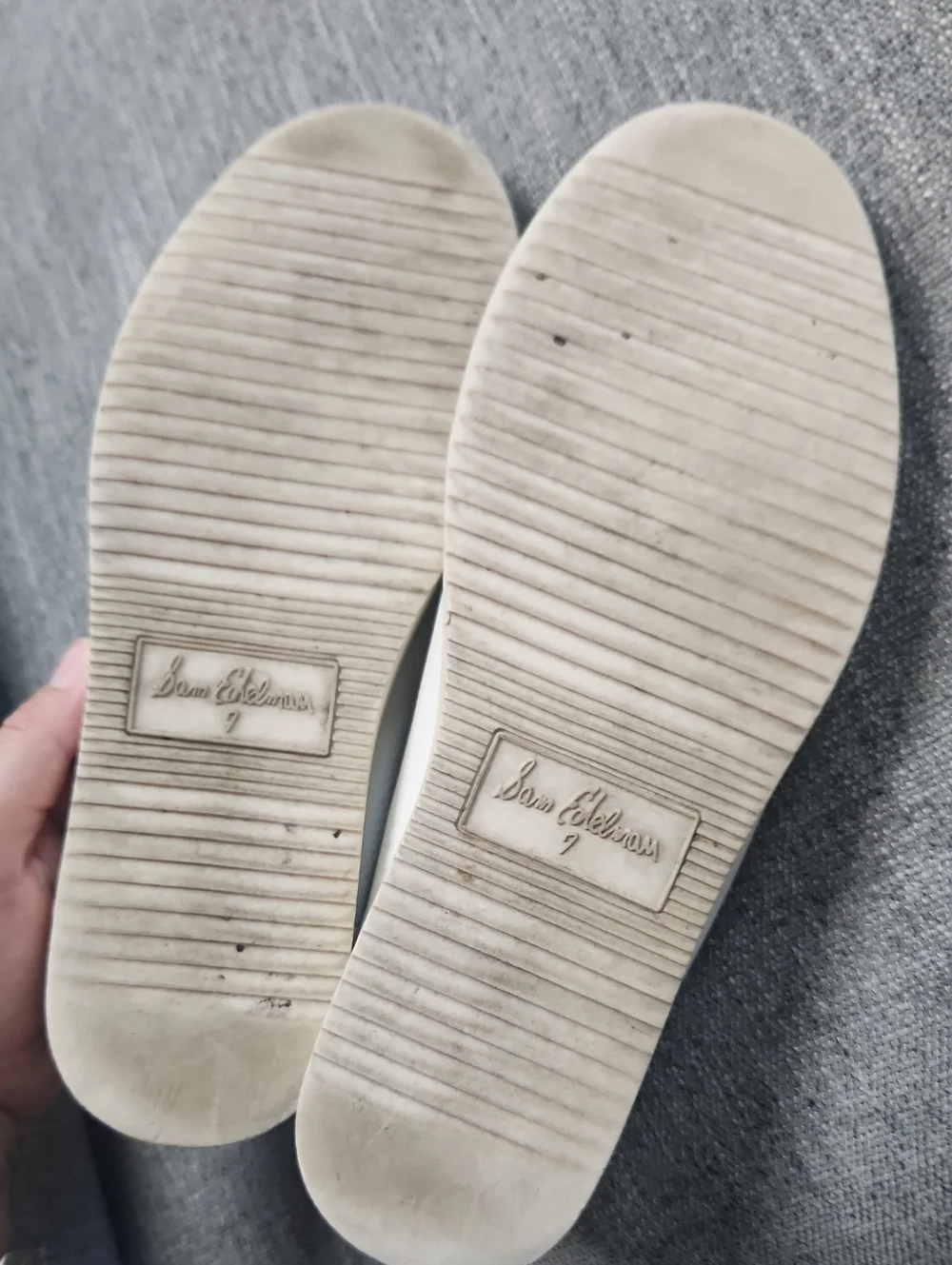 Sam Edelman Poppy Leather White Casual Lace-Up Sneakers Size 7